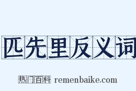 匹先里反义词是什么意思的图片